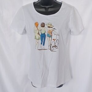 Orly Friends Tee, rhinestones, cottom/spandex